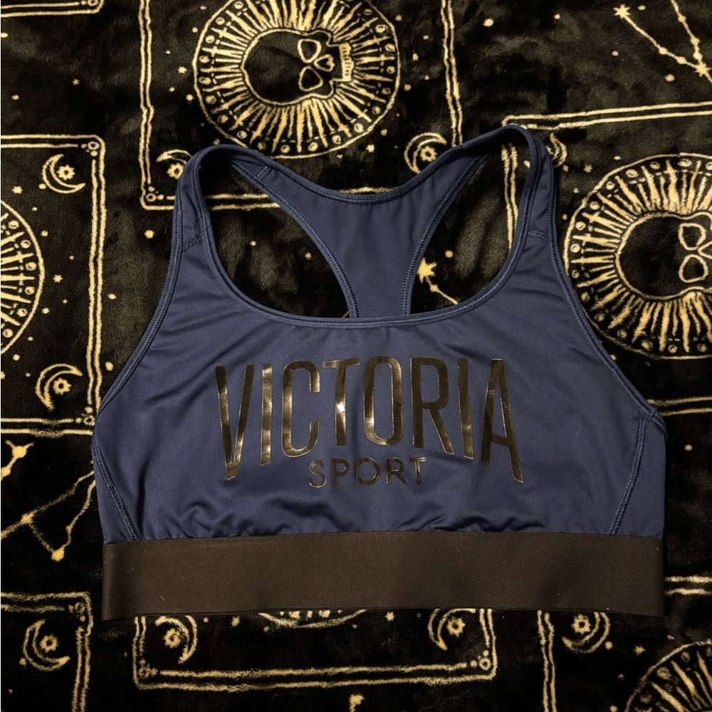 Victoria Sport Navy and Black Sports Bra